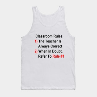 Classroom Rules Tank Top